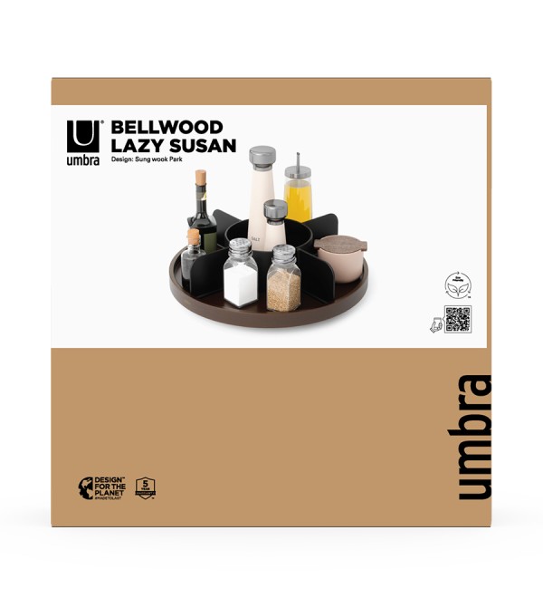 Органайзер для специй bellwood, черный/орех