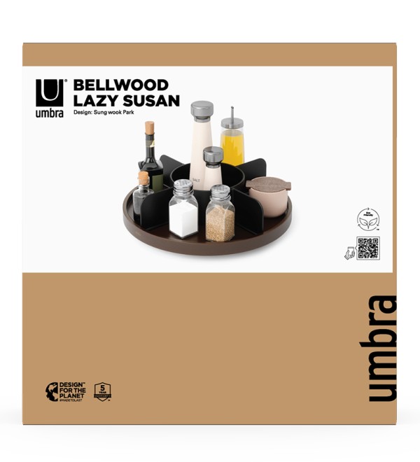 Органайзер для специй bellwood, черный/орех