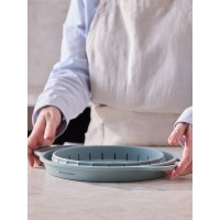 Дуршлаг складной силиконовый smart helper, D25,5 см, шалфей