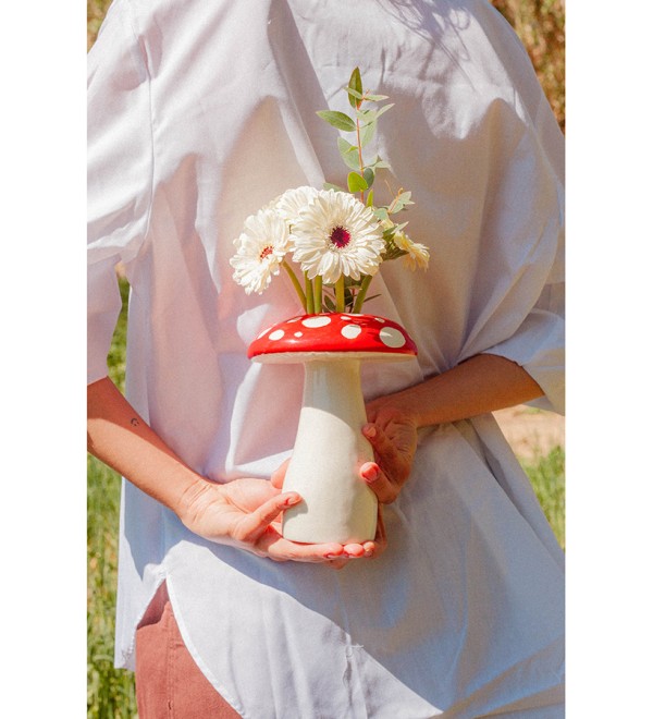 Ваза для цветов amanita, 19 см