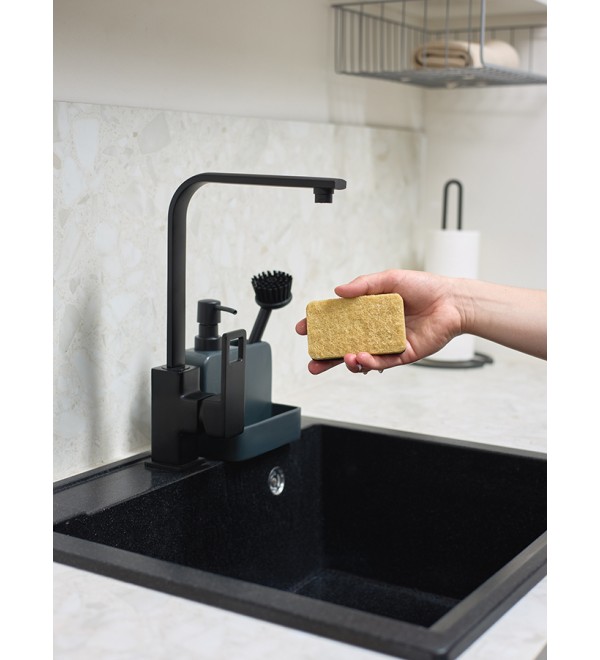 Набор губок для посуды из целлюлозы и кокосового волокна eco sponge, черные, 6 шт.