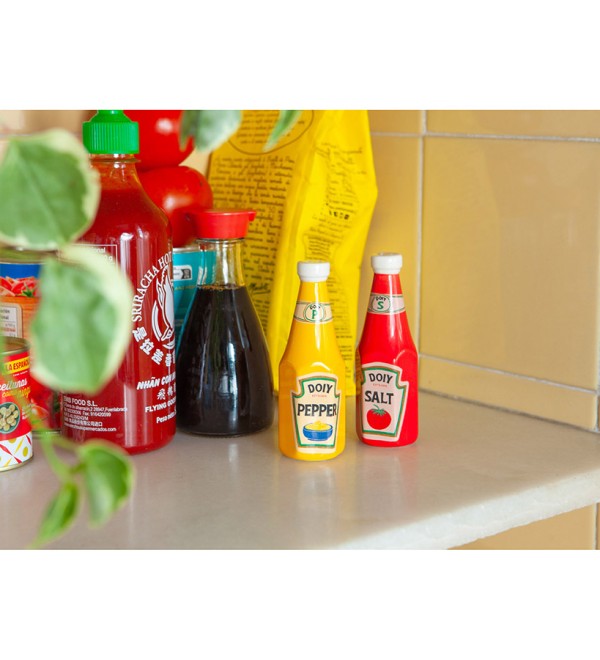 Набор из солонки и перечницы corner shop,  ketchup mustard
