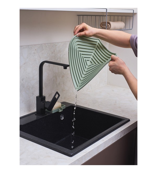 Коврик для сушки посуды dry flex, 34,6х44,6 см, шалфей