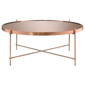 Столик josen, D85 см, розовый/медный