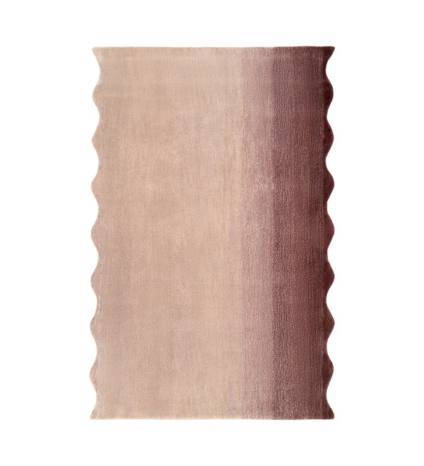 Ковер из шерсти over horizon цвета марсала из коллекции trendy ruffles, 120х180 см