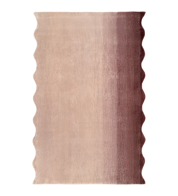 Ковер из шерсти over horizon цвета марсала из коллекции trendy ruffles, 120х180 см
