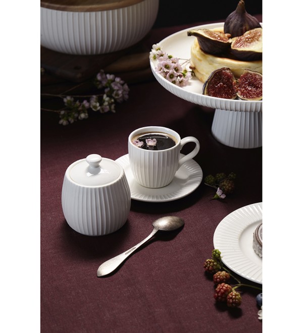 Набор чашек с блюдцами soft ripples, dual glazing, 125 мл, 2 шт.