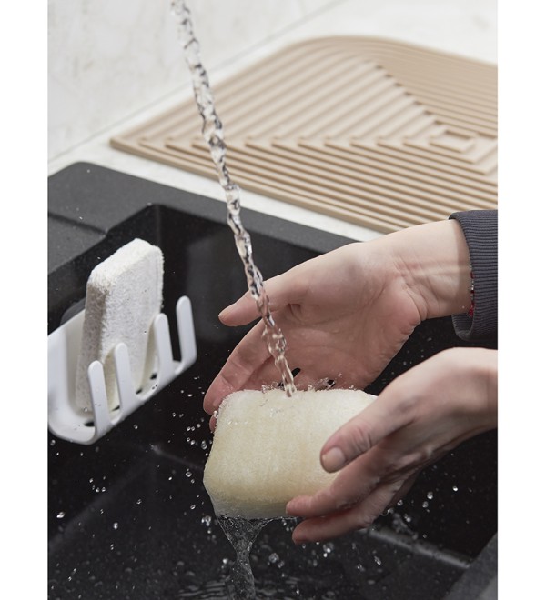 Набор губок для посуды из люфы и целлюлозы eco sponge, 2 шт.