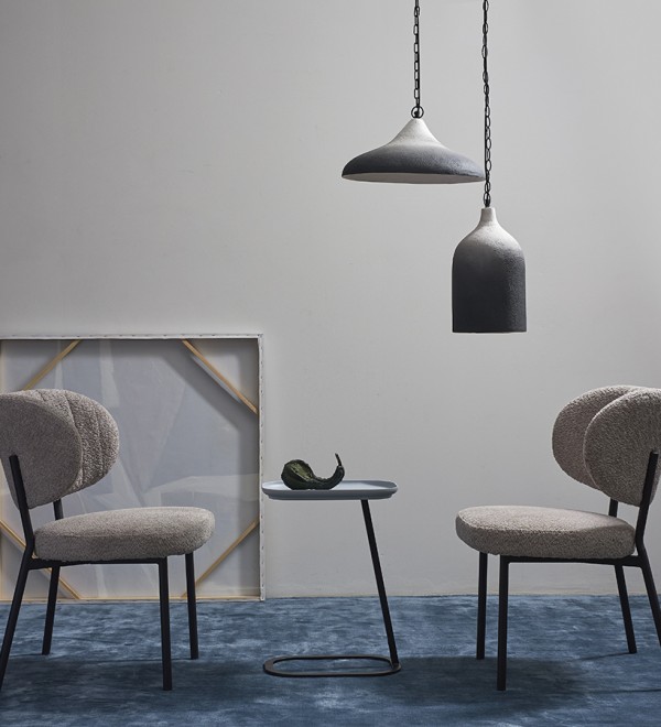 Светильник подвесной sustainable collection, D44х19 см, черный/белый