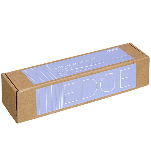 Набор из двух свечей цвета лаванды из коллекции edge, 24,5 см