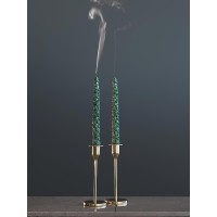 Набор из двух свечей зеленого цвета из коллекции new year essential, 25 см