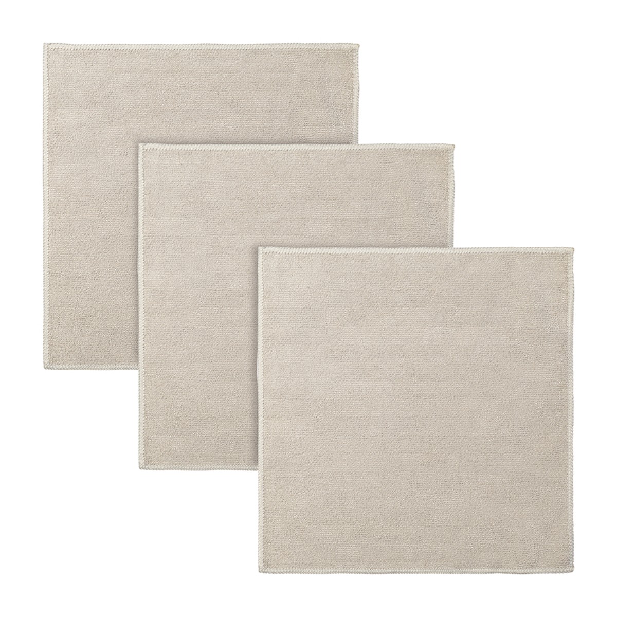 Набор салфеток из микрофибры cozy clean, 30х30 см, бежевые, 3 шт.