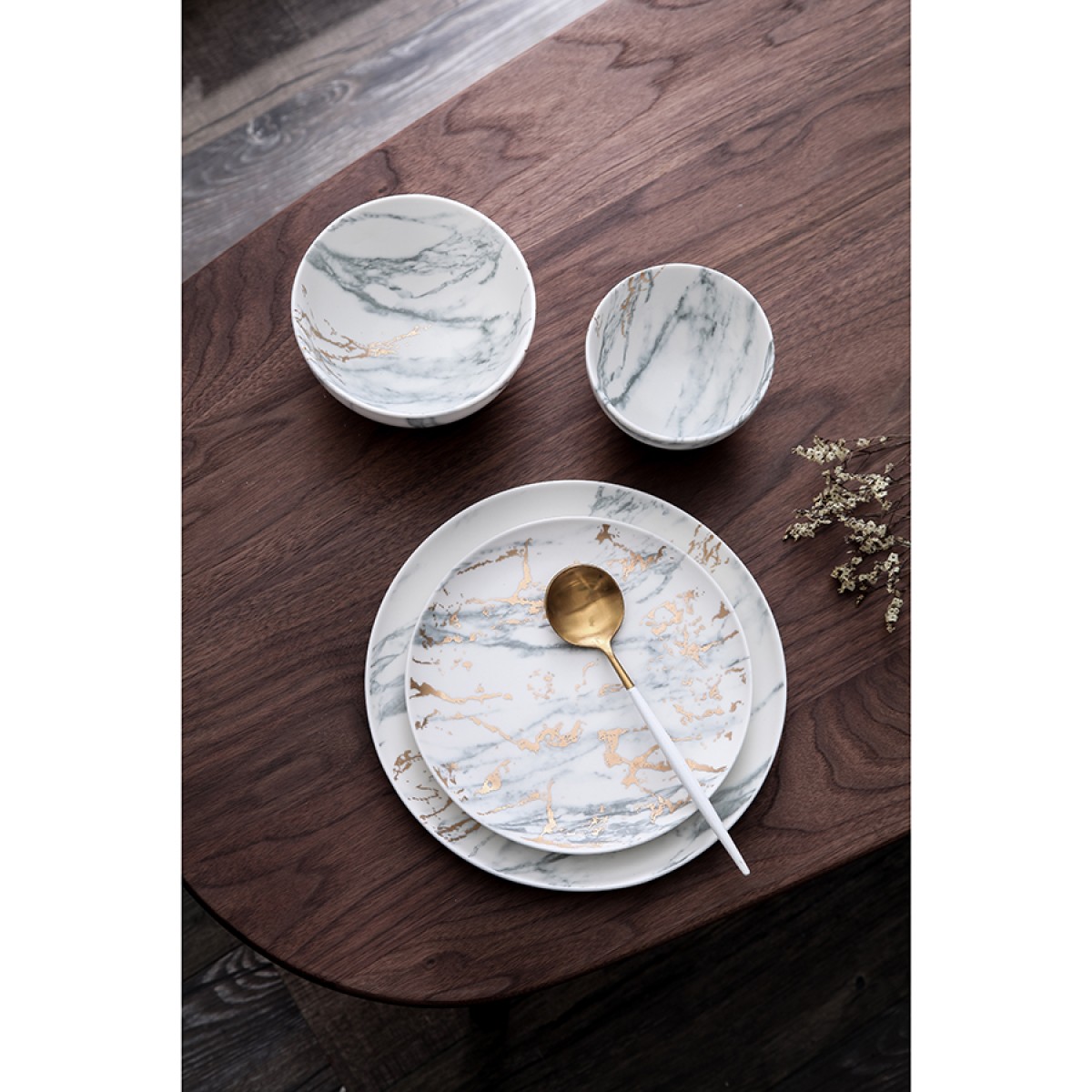 Набор тарелок marble, D21 см, 2 шт.