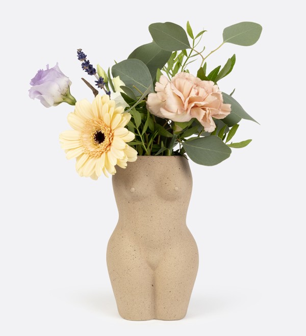 Ваза для цветов body, white, 18,8 см
