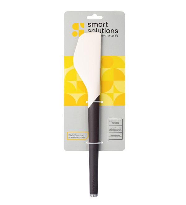 Лопатка smartchef, 32 см, бежевая/бордовая