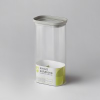 Банка для хранения прямоугольная vacuum glass, 1,75 л, светло-серая
