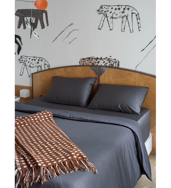 Покрывало из хлопка polka dots карамельного цвета из коллекции essential, 180х250 см