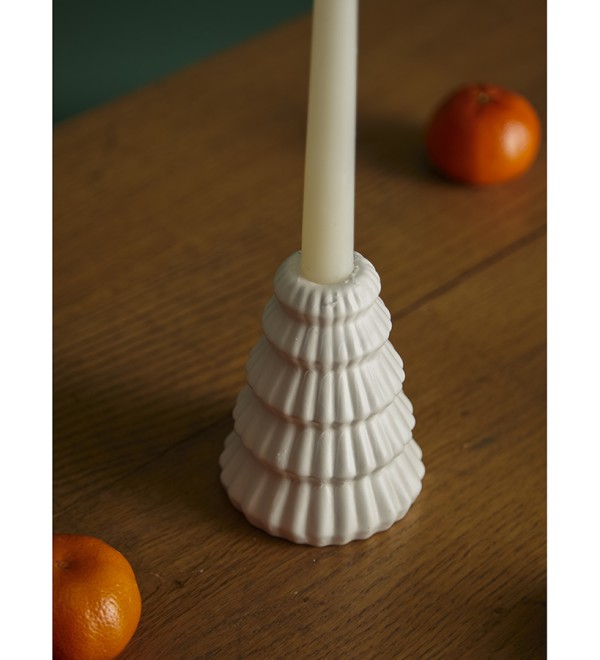 Подсвечник nordic mood белого цвета из коллекции new year essential, 11,5 см