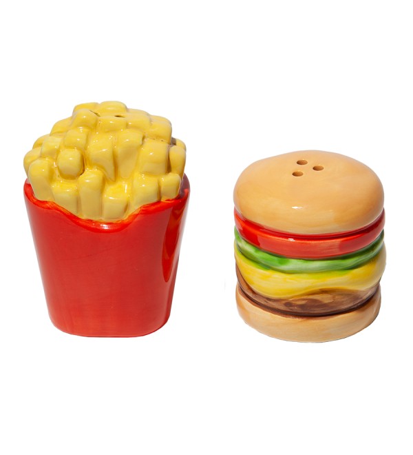 Набор из солонки и перечницы fast food, burger & f