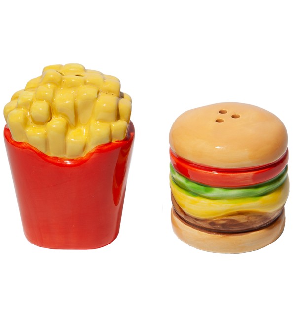 Набор из солонки и перечницы fast food, burger & f