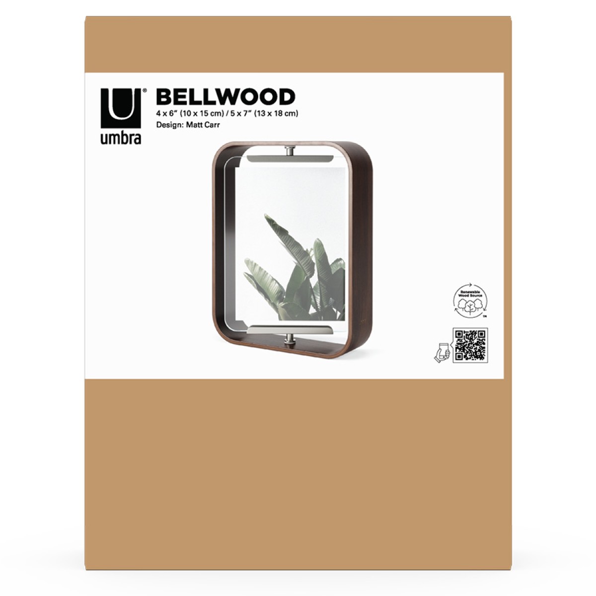 Фоторамка двухсторонняя bellwood, 19х24, состаренный орех