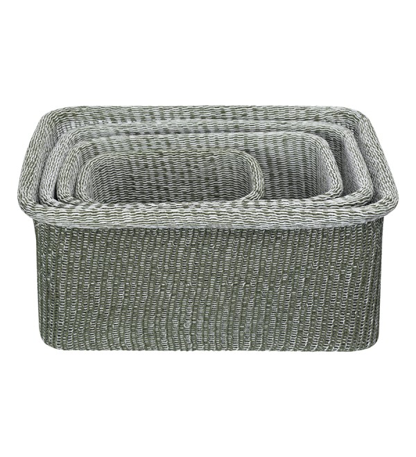 Набор из 4-х корзин для хранения sustainable collection, оливковый