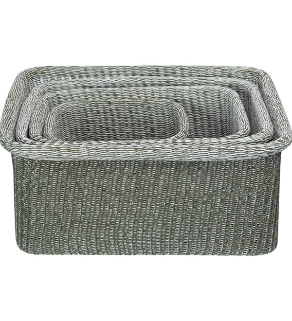Набор из 4-х корзин для хранения sustainable collection, оливковый