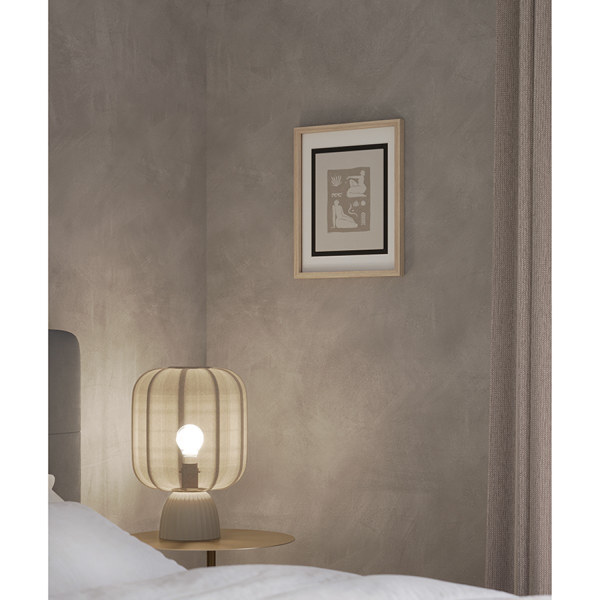 Лампа настольная texture rib, 27х39 см, бежевая