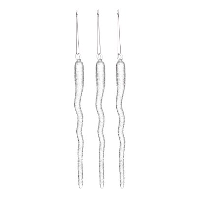 Набор ёлочных украшений melting icicles из коллекции new year essential, 3 шт.