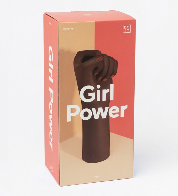 Ваза для цветов girl power, black, 27,1 см