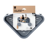 Органайзер для душа flex adhesive угловой, голубой
