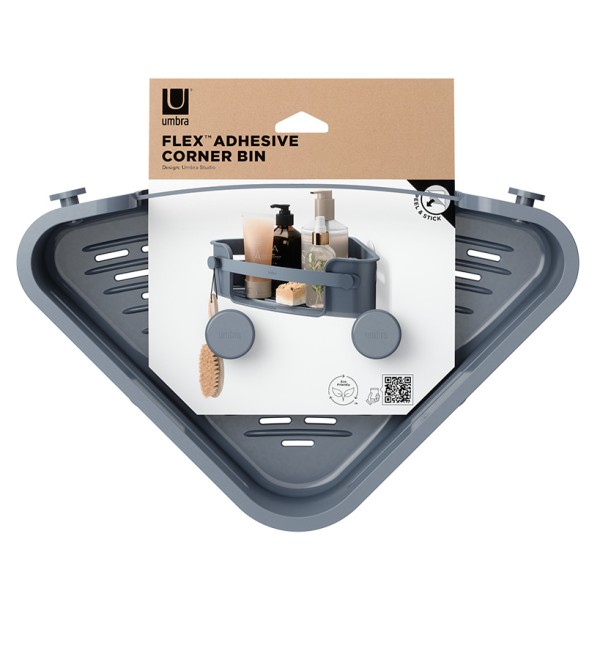 Органайзер для душа flex adhesive угловой, голубой