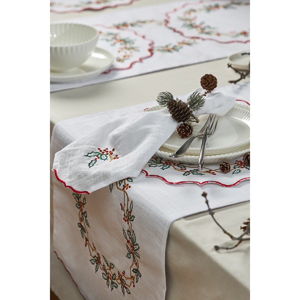 Набор из двух салфеток festive wreath из коллекции new year essential, 45х45 см