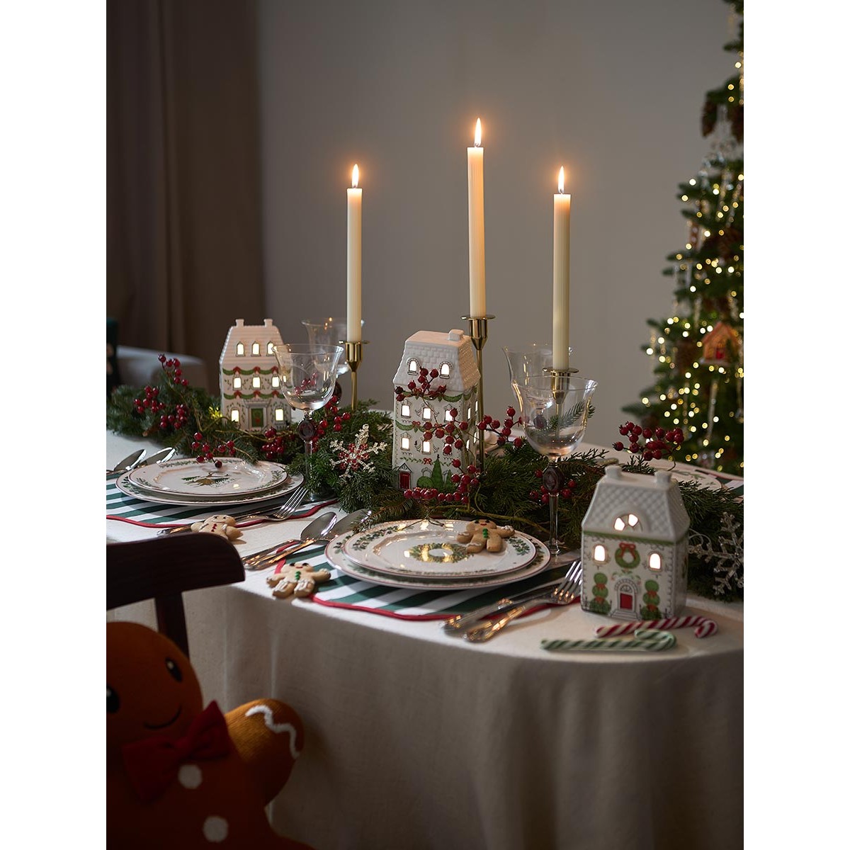 Салфетка под приборы trendy christmas зеленого цвета из коллекции new year essential, D40 см