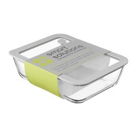 Контейнер для запекания и хранения с вакуумным эффектом vacuum glass, 1,4 л, светло-серый