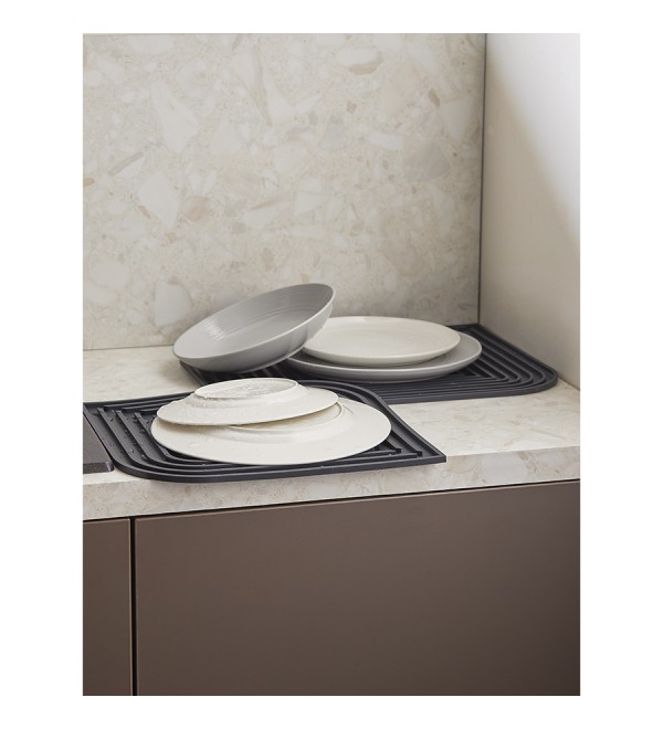 Коврик для сушки посуды dry flex, 34,6х44,6 см, графит