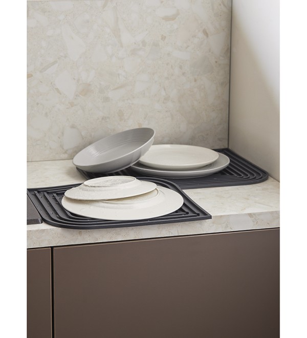 Коврик для сушки посуды dry flex, 34,6х44,6 см, графит