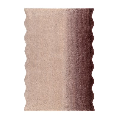 Ковер из шерсти over horizon цвета марсала из коллекции trendy ruffles, 60х90 см