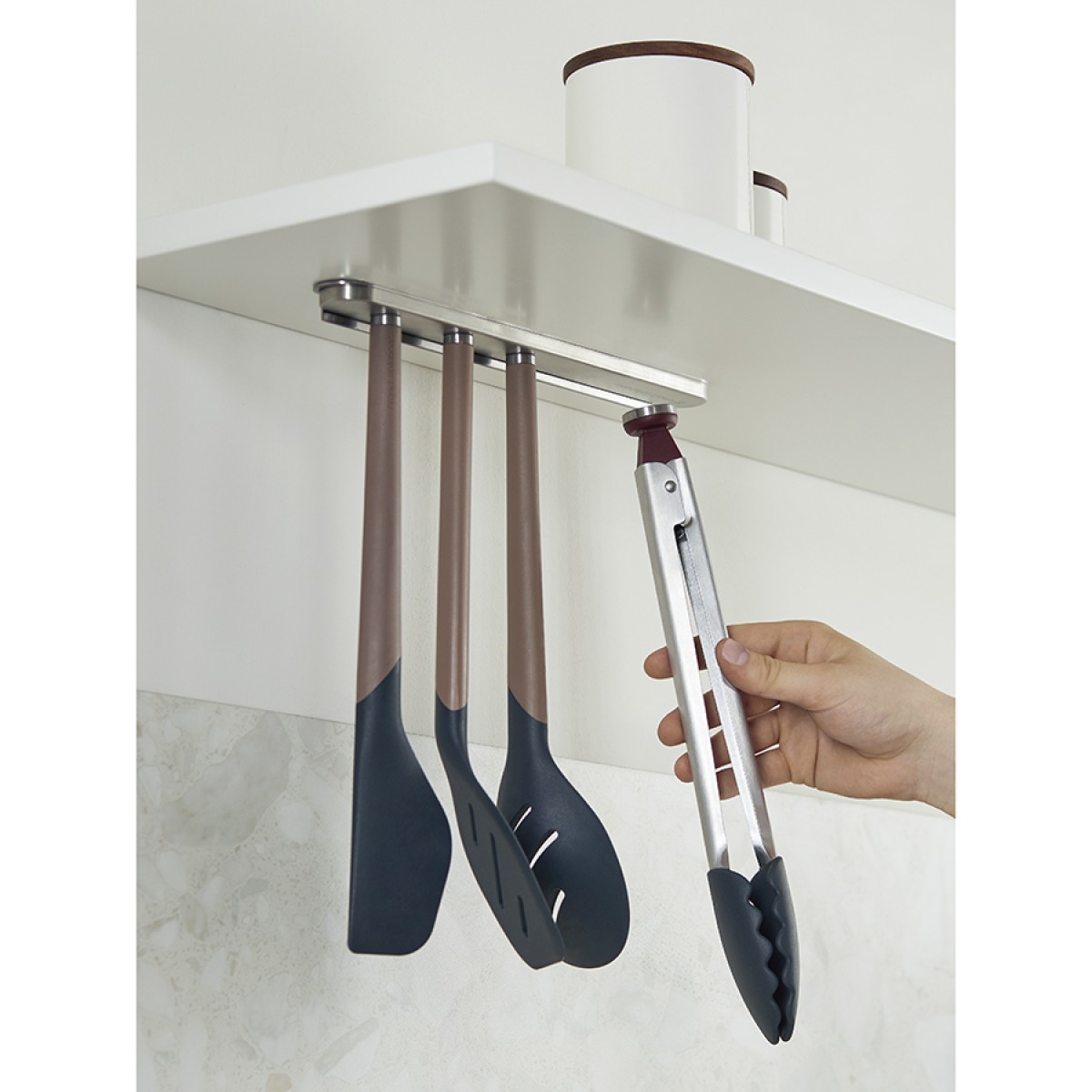 Щипцы кухонные smartchef, 33,5 см, серо-бордовые