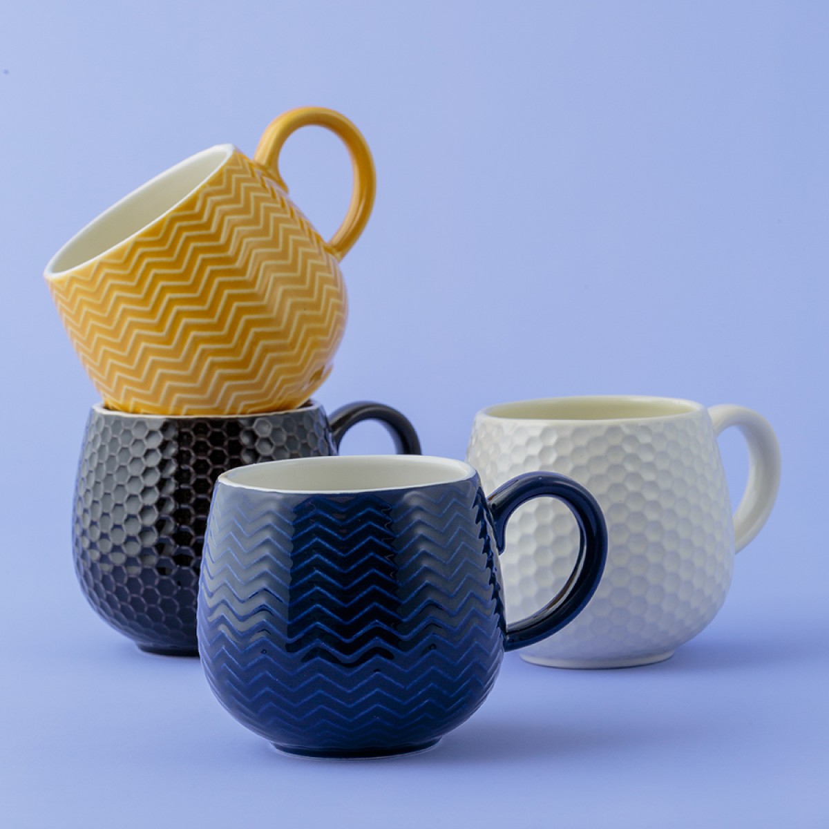 Кружка embossed, 350 мл, черная
