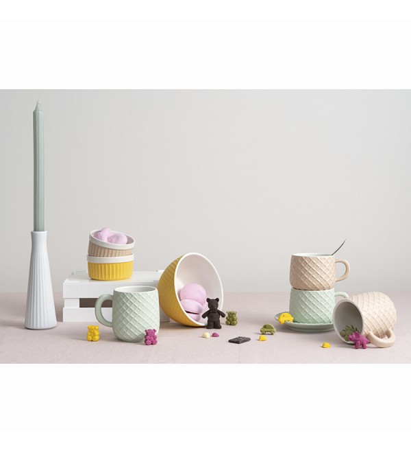 Чайная пара marshmallow 300 мл цвета топленого молока