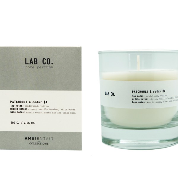 Свеча ароматическая lab co, patchouli&cedar, 40 ч
