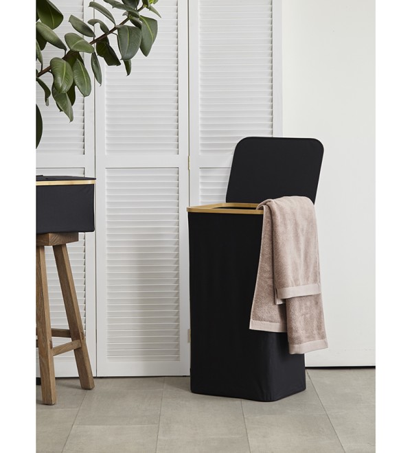 Корзина для белья neat tall, 41х35х74 см, черная