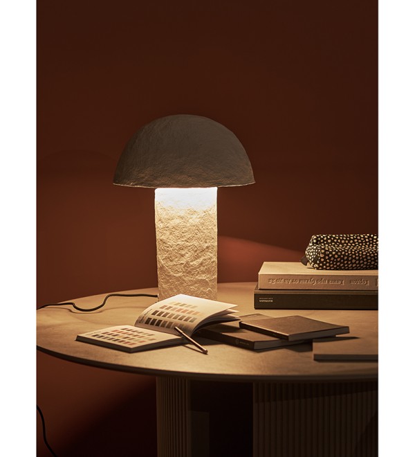 Лампа настольная texture sleek, D32x42 см, белая