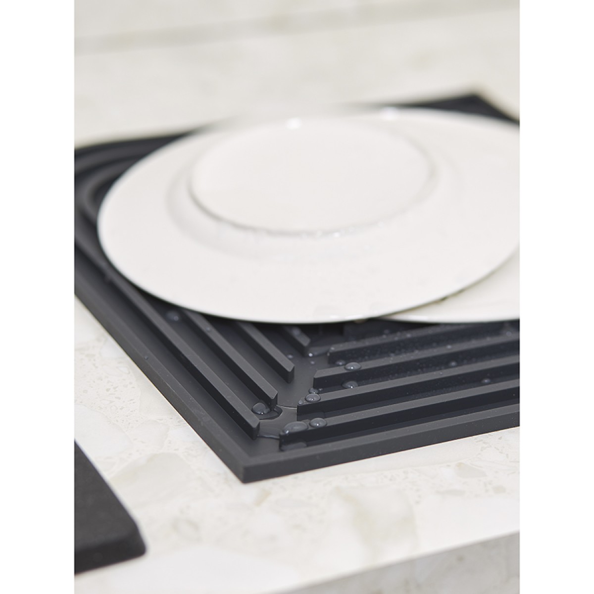Коврик для сушки посуды dry flex, 34,5х31,5 см, графит