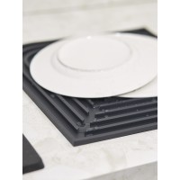 Коврик для сушки посуды dry flex, 34,5х31,5 см, графит