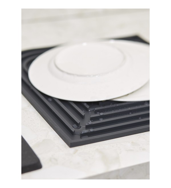 Коврик для сушки посуды dry flex, 34,5х31,5 см, графит