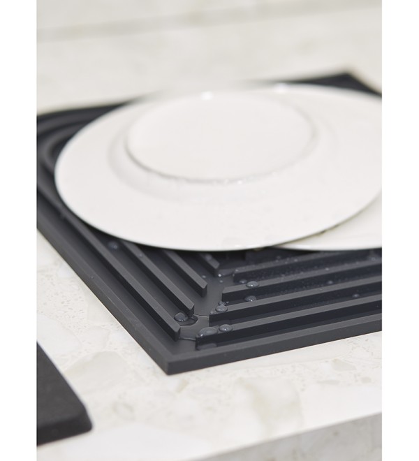 Коврик для сушки посуды dry flex, 34,5х31,5 см, графит