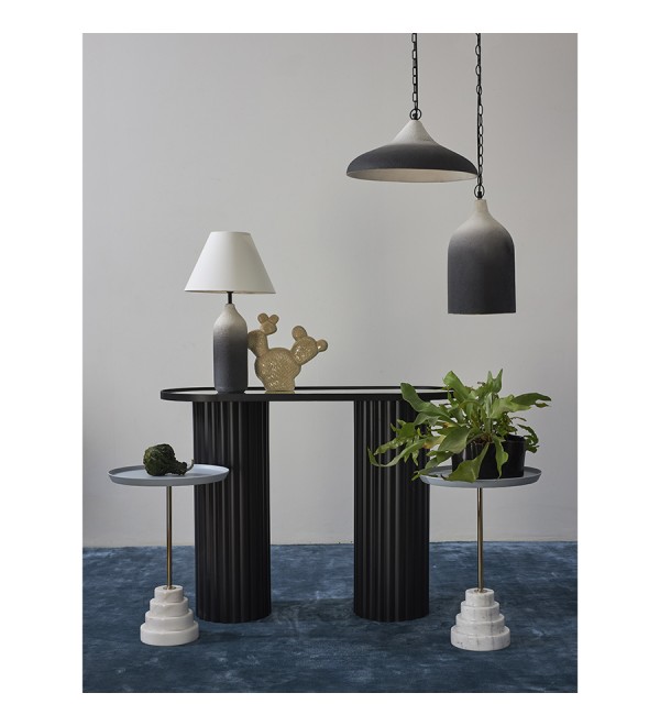 Светильник подвесной sustainable collection, D22х39 см, черный/белый