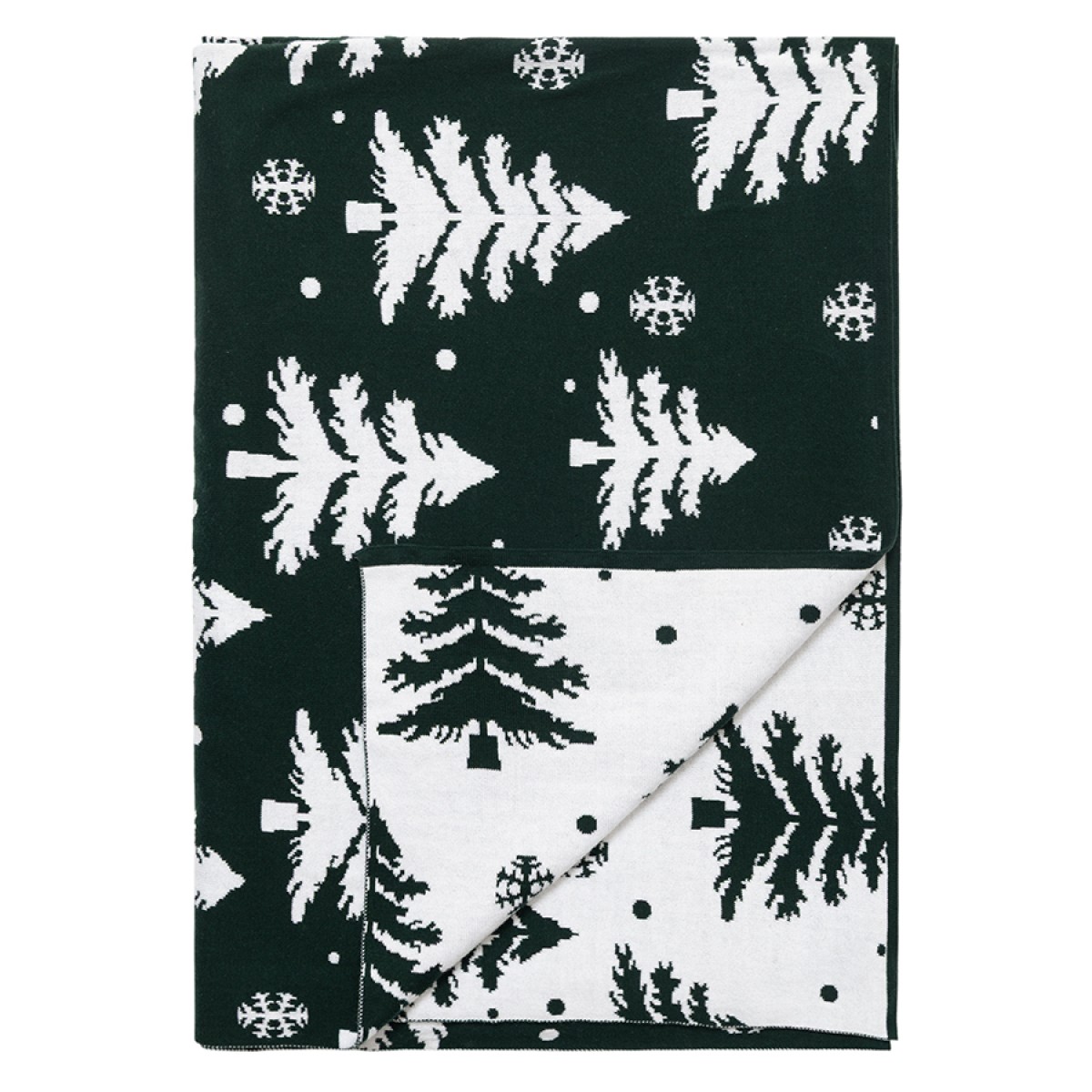Плед вязаный с новогодним рисунком Морозный Лес
из коллекции new year essential,130х180 см